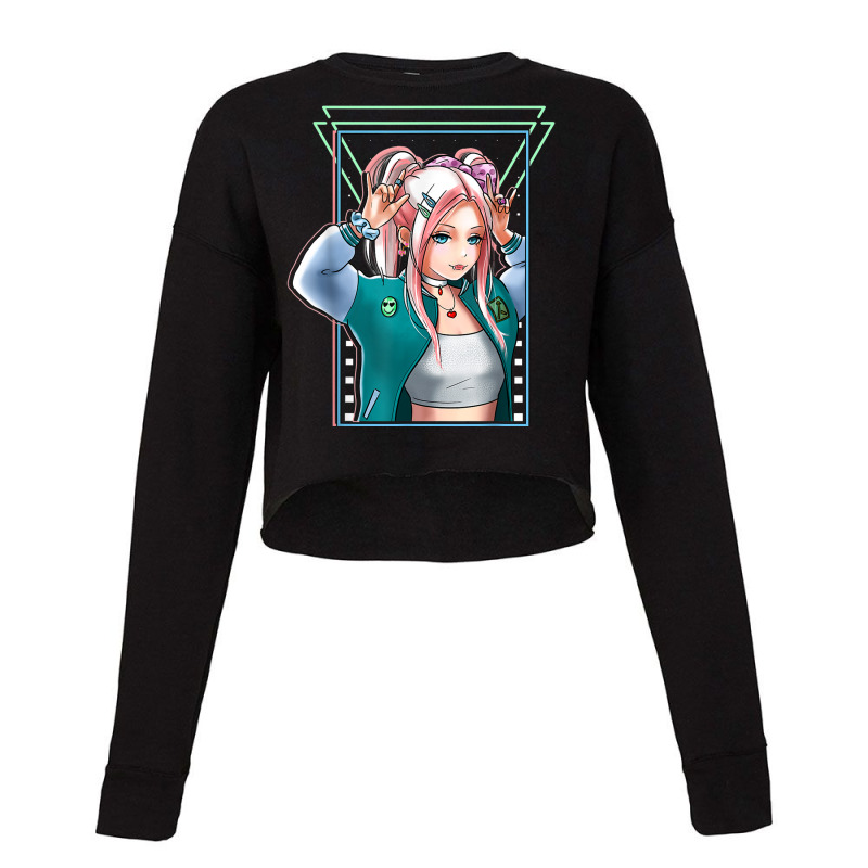 Futuristic Girl Anime  Japanese Art  Manga Anime Cropped Sweater by MarquesDesign | Artistshot