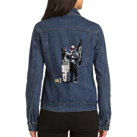 E:\tuyet Soc\56 Anarchism 216sp-\trang\cartoon Gifts Burn Fascists Gif Ladies Denim Jacket | Artistshot