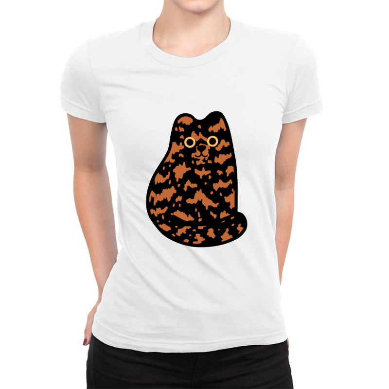 Tortoiseshell Tortie Cute Cat Ladies Fitted T-Shirt by joroknowae | Artistshot