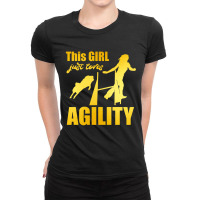 This Girl Just Loves Agility Girls Dog Sports Ladies Fitted T-shirt | Artistshot