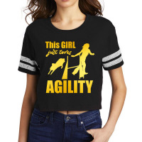 This Girl Just Loves Agility Girls Dog Sports Scorecard Crop Tee | Artistshot