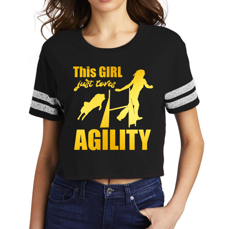 This Girl Just Loves Agility Girls Dog Sports Scorecard Crop Tee by Jacobs | Artistshot