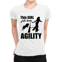 This Girl Just Loves Agility Girls Dog Sports Ladies Fitted T-shirt | Artistshot