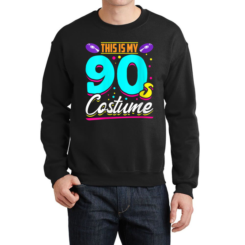 Womens 90s Generation Retro Music Lover Costume Party Nineties Charact Crewneck Sweatshirt | Artistshot