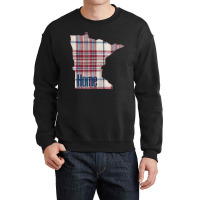 State Of Minnesota Plaid Minnesota Is Home Raglan Baseball Tee Crewneck Sweatshirt | Artistshot