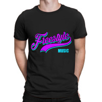 Womens Freestyle Music Retro Script Lettering Love The 80s Gifts Men T-shirt | Artistshot