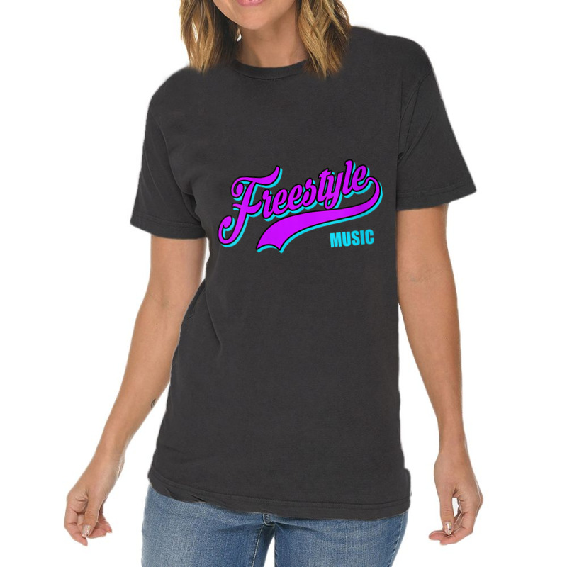 Womens Freestyle Music Retro Script Lettering Love The 80s Gifts Men Vintage T-Shirt by FrederickDesign | Artistshot