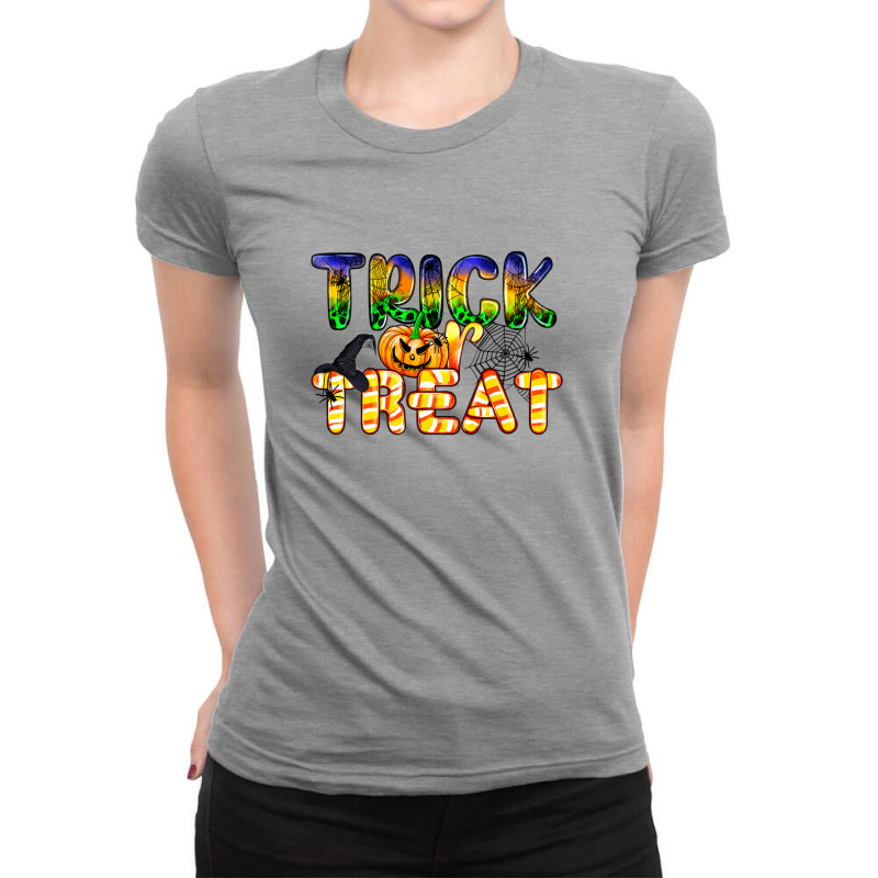 Trick Or Treat Ladies Fitted T-Shirt by HRA Design Shop | Artistshot