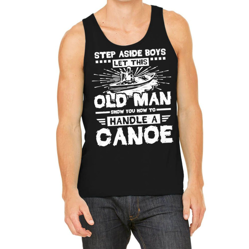 Mens Canoe Old Man Canoeing Premium Tank Top | Artistshot