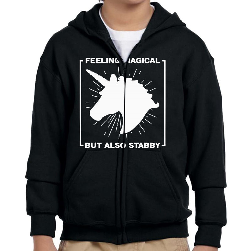 Feeling Magical Youth Zipper Hoodie by BLQS Apparel | Artistshot