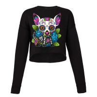 Chihuahua Sugar Skull Mexico Dog Calavera Dia De Los Muertos Raglan Ba Cropped Sweater | Artistshot