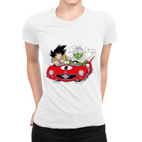 Piccolo And Goku Go To Driving School Ladies Fitted T-shirt | Artistshot