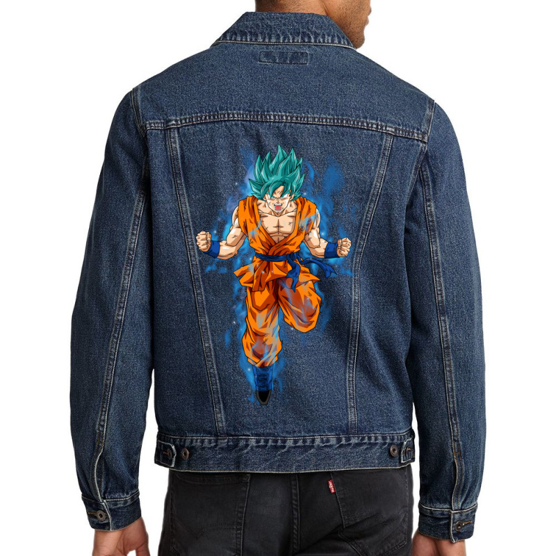 Super Saiyan Blue Goku Men Denim Jacket by Ha Thu | Artistshot