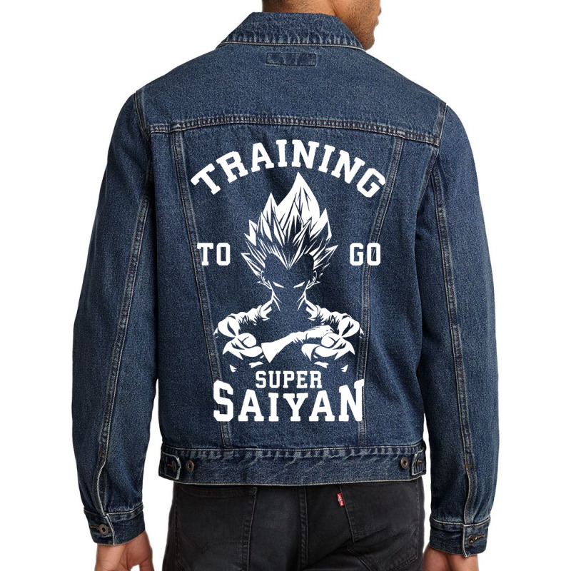 Training To Go Super Saiyan Men Denim Jacket by Ha Thu | Artistshot