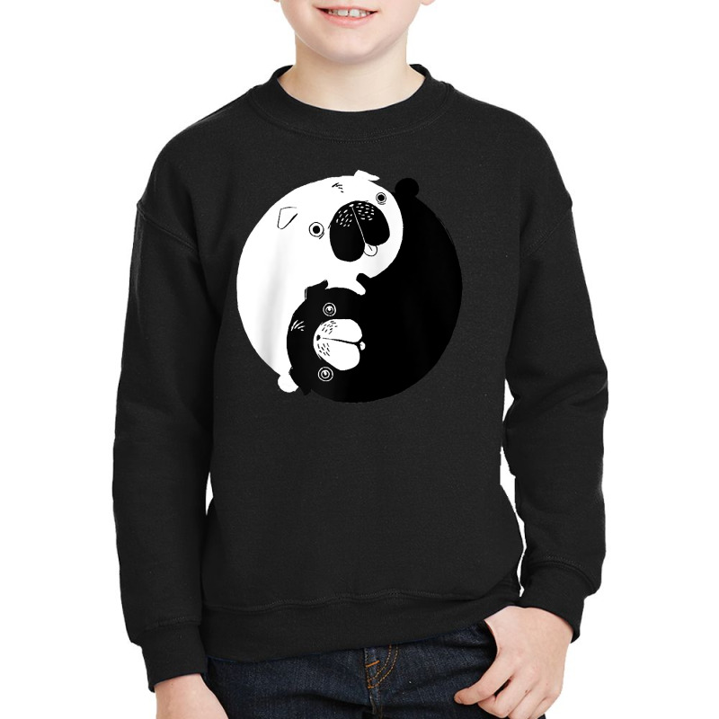 Cute Yin Yang Pugs Oriental Dog And Animal Lovers' Puppy Raglan Baseba Youth Sweatshirt | Artistshot