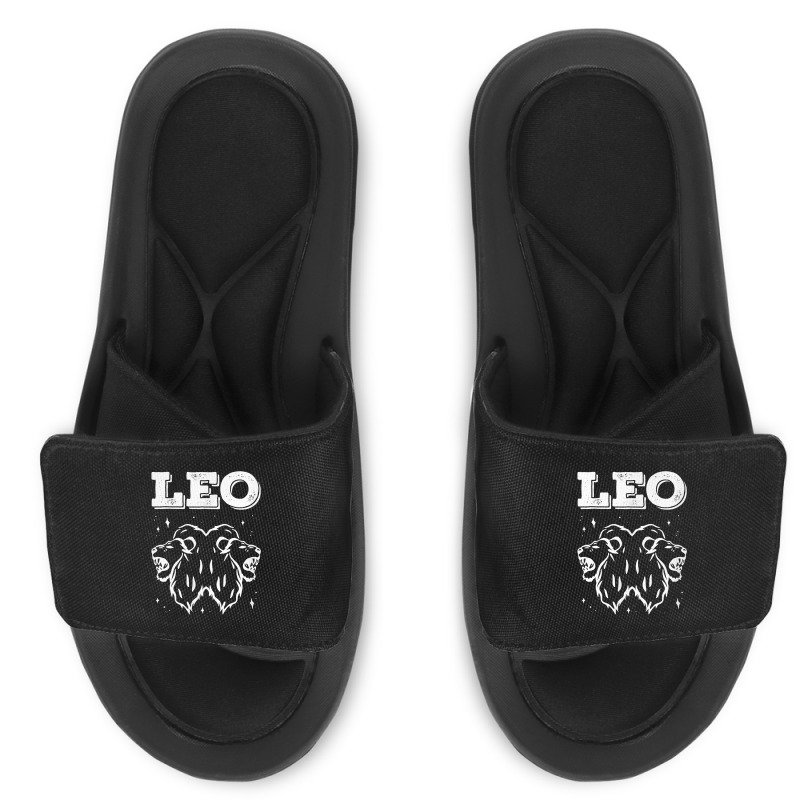 Leo Facts Astrology Lion Zodiac Sign Birthday T Shirt Slide Sandal By ...
