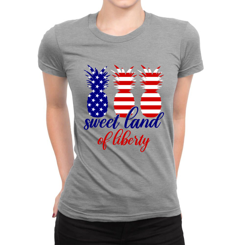 Sweet Land Of Liberty Ladies Fitted T-Shirt by autlu2024 | Artistshot