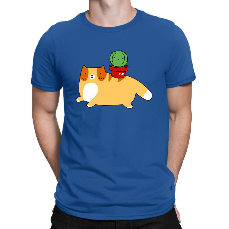 Orange Tabby And Cactus T-shirt | Artistshot