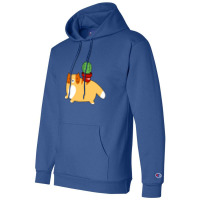 Orange Tabby And Cactus Champion Hoodie | Artistshot