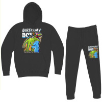 Birthday Boy 4 4th Birthday T Rex Dinosaur Party Gift Boys For Men Wom Hoodie & Jogger Set | Artistshot