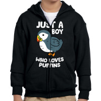 Just A Boy Who Loves Puffins Iceland Seabird Puffins T Shirt Youth Zipper Hoodie | Artistshot