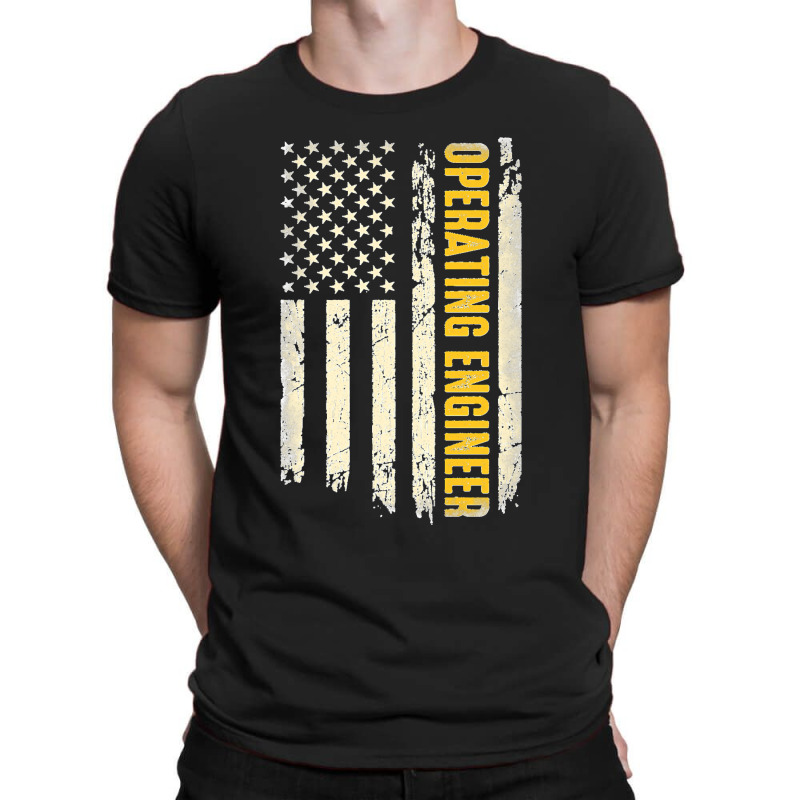 Operating Engineer Usa Flag Patriotic Operating Engineering Premium T-shirt | Artistshot