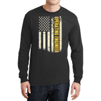 Operating Engineer Usa Flag Patriotic Operating Engineering Premium Long Sleeve Shirts | Artistshot