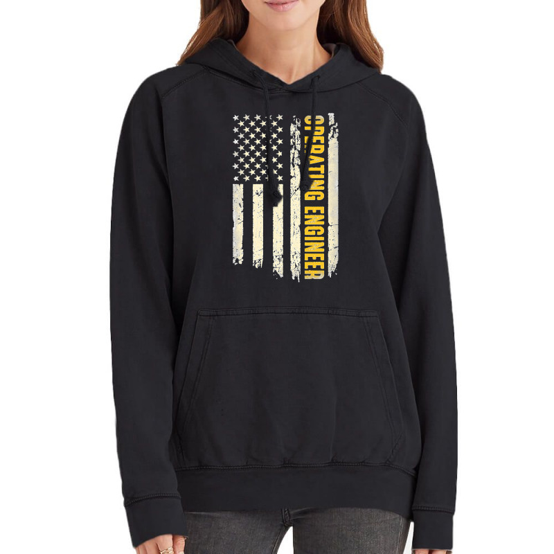 Operating Engineer Usa Flag Patriotic Operating Engineering Premium Vintage Hoodie | Artistshot