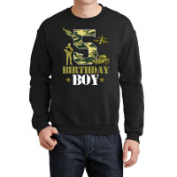 Kids 5th Birthday Military Themed Camo Boys 5 Yrs Old Soldier T Shirt Crewneck Sweatshirt | Artistshot