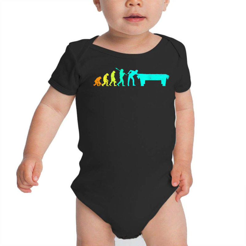 Funny Pool Billiards Monkey Evolution Billiard Table T Shirt Baby Bodysuit | Artistshot