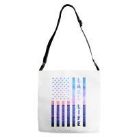 Lake Life American Flag Dock Sunset Wakeboarder Power Boat Tank Top Adjustable Strap Totes | Artistshot