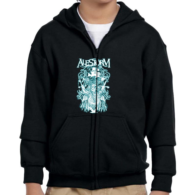 Alestorm   'plunder' Outer Glow Youth Zipper Hoodie by Larise_Store | Artistshot