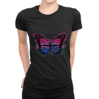 Bisexual Pride Flag Butterfly Bi Sexual Lgbt Gay Queer Ladies Fitted T-shirt | Artistshot