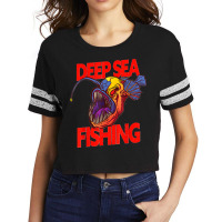 Deep Sea Fishing Anglerfish Deep Sea Monster Scorecard Crop Tee | Artistshot