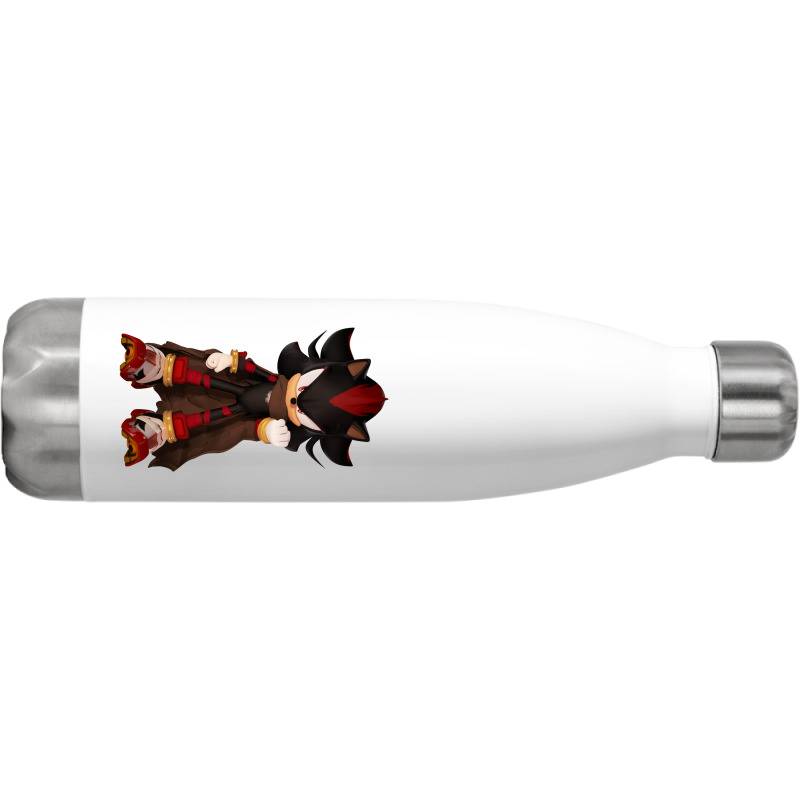 Custom Black Hedgehog Shadow Hero Stainless Steel Water Bottle By