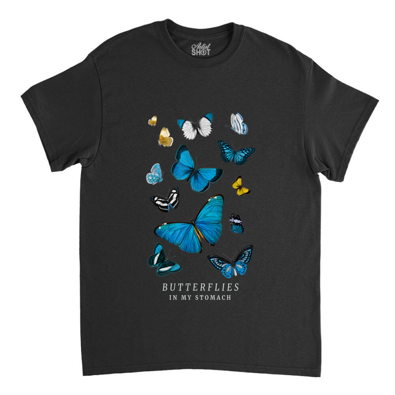 Butterflies In My Stomach Blue Butterfly Soft Aesthetic Classic T-shirt | Artistshot