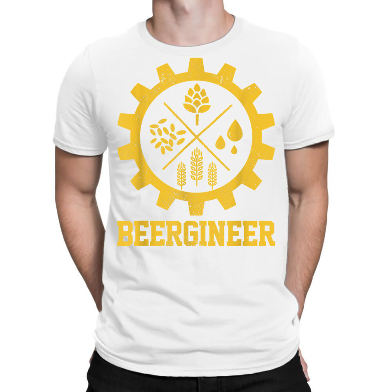 Mens Beergineer Homebrew Home Brewing Craft Beer Brewer Gift T Shirt T-Shirt by sindtnojoesphi | Artistshot