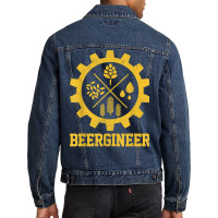 Mens Beergineer Homebrew Home Brewing Craft Beer Brewer Gift T Shirt Men Denim Jacket | Artistshot