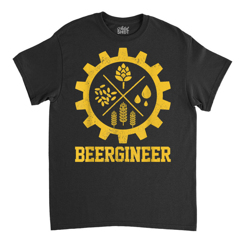 Mens Beergineer Homebrew Home Brewing Craft Beer Brewer Gift T Shirt Classic T-shirt by sindtnojoesphi | Artistshot