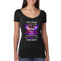 Angle Dad In Heaven I Love Shirt Women's Triblend Scoop T-shirt | Artistshot