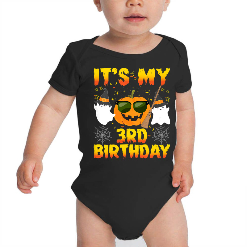 Kids Halloween Birthday 3 Year Old Boy Girl 3rd Birthday Costume T Shi Baby Bodysuit | Artistshot