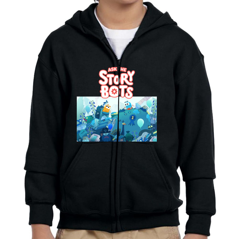 Ask The Storybots Youth Zipper Hoodie by yaukhti | Artistshot