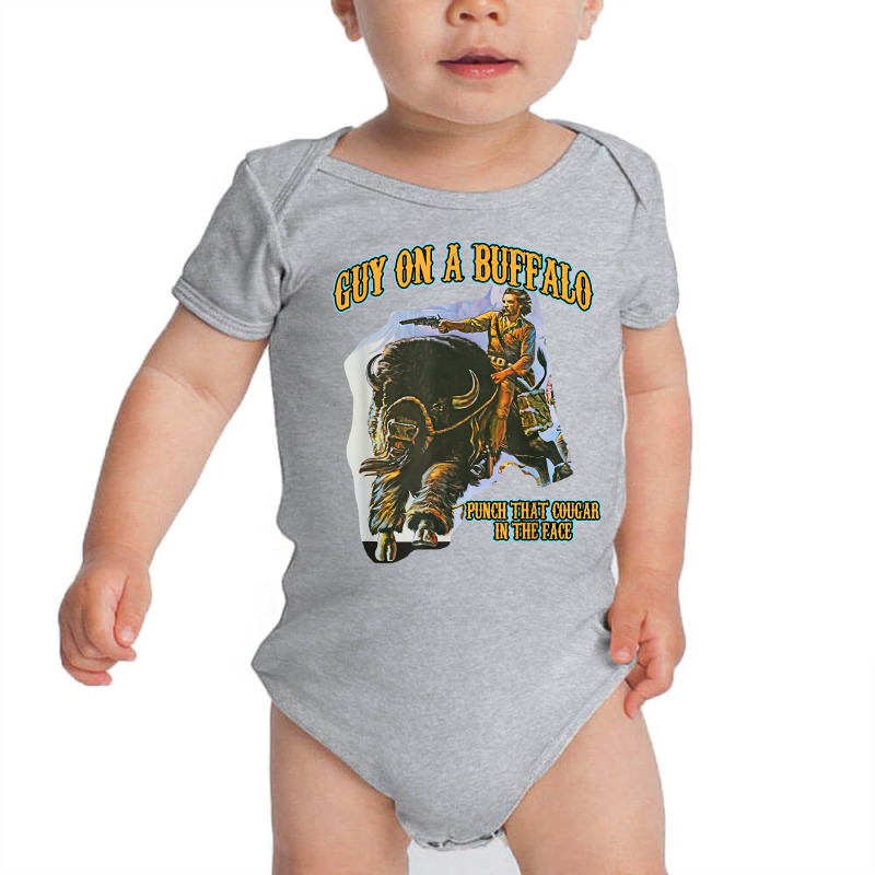 Guy On A Buffalo Punch That Cougar In The Face T Shirt Baby Bodysuit by sowleomballoucgp | Artistshot