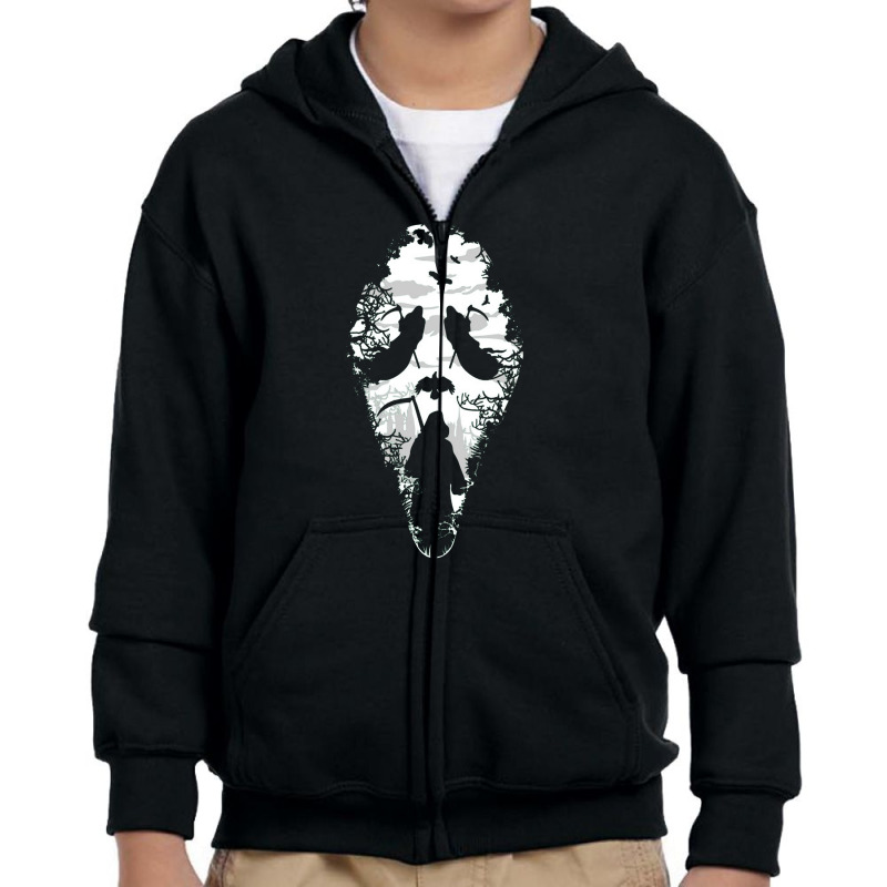 Scream Reaper Mask Youth Zipper Hoodie by suapinnasi | Artistshot