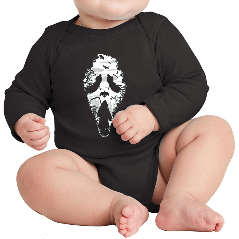 Scream Reaper Mask Long Sleeve Baby Bodysuit by suapinnasi | Artistshot