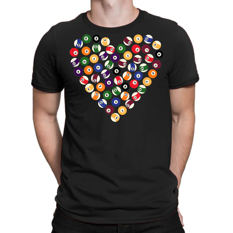 Pool Player Billiard Balls Heart For Pool & Billiards Lovers T Shirt T-shirt | Artistshot