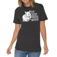 Eat Sleep Wheel Repeat Hamster Lovers Cute And Funny Design Premium Vintage T-shirt | Artistshot