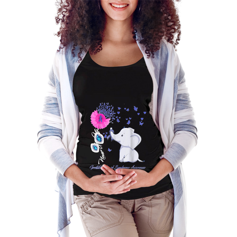 Elephant Irritable Bowel Syndrome Awareness Maternity Scoop Neck T-shirt by LeonelSalas | Artistshot