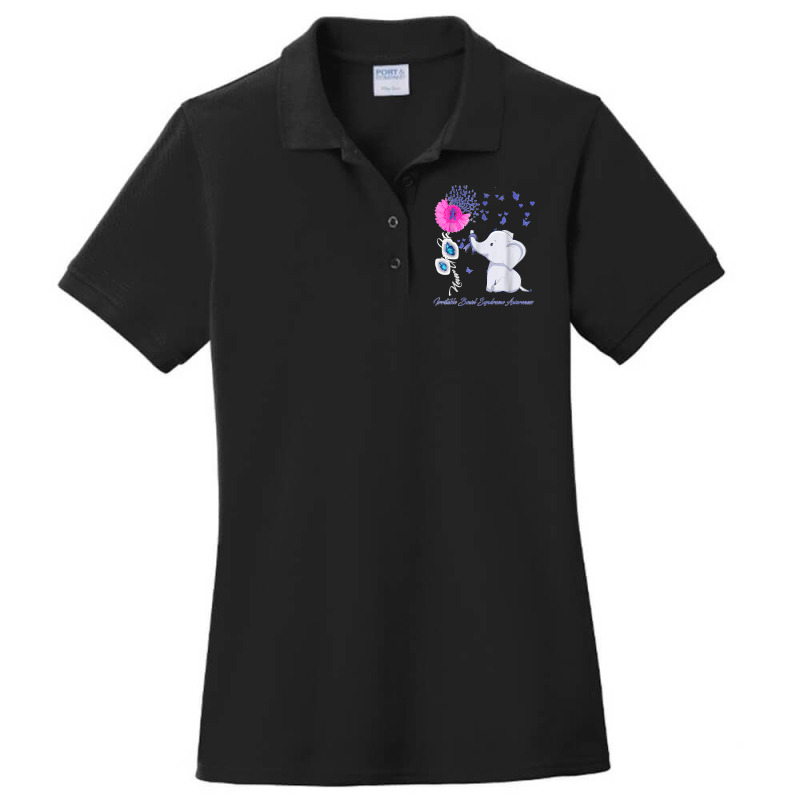 Elephant Irritable Bowel Syndrome Awareness Ladies Polo Shirt by LeonelSalas | Artistshot