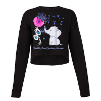 Elephant Irritable Bowel Syndrome Awareness Cropped Sweater | Artistshot